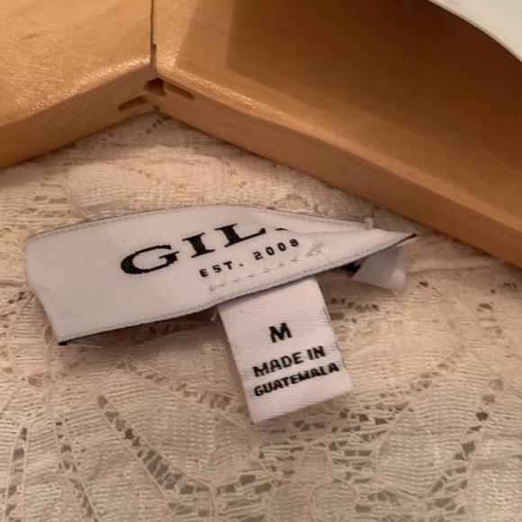 NWT GILLI Premium Boutique Lace Button Up Ling Sleeve Off White Medium. -XL - Picture 7 of 7